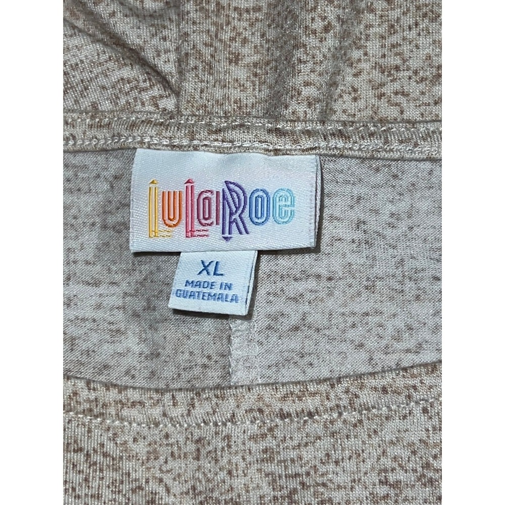 LuLaRoe Women's Sz XL Long Sleeve Boat Neck Tunic Top Heathered Speckled Beige - Picture 7 of 8
